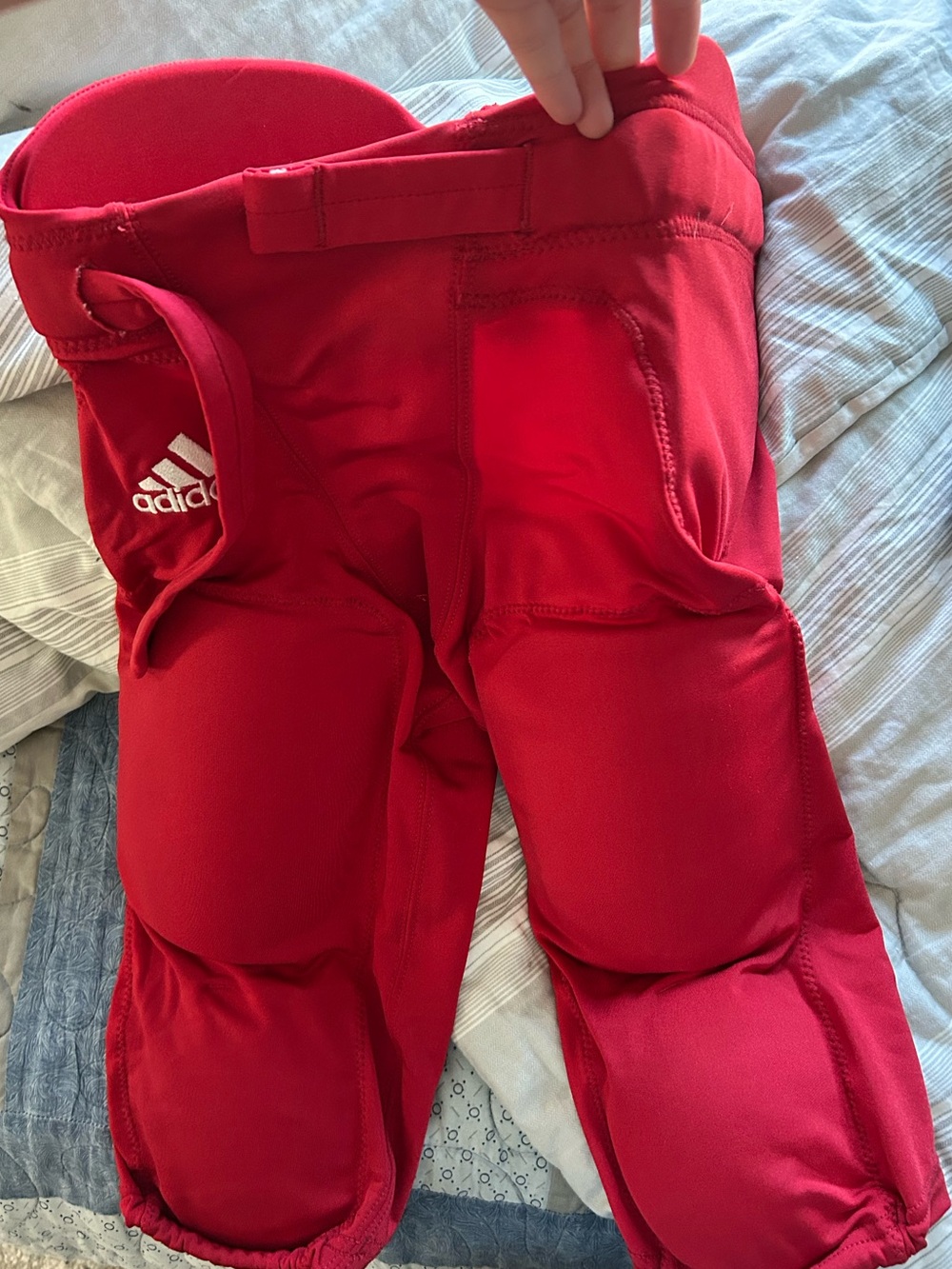 adidas men’s sz small Red Padded Football Pants